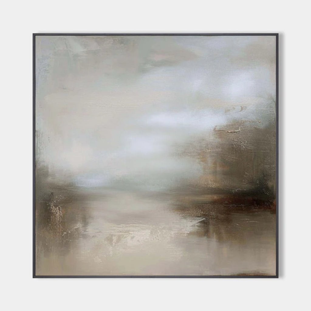 Neutral Earth Tone Abstract Painting CY0009 - Viral Wall Art